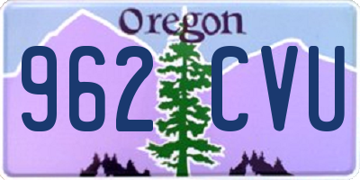 OR license plate 962CVU