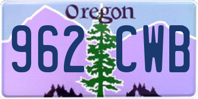 OR license plate 962CWB