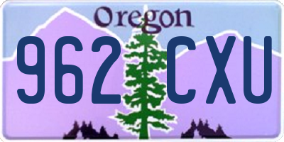 OR license plate 962CXU