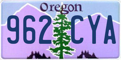 OR license plate 962CYA