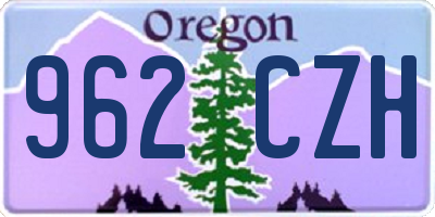 OR license plate 962CZH