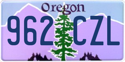 OR license plate 962CZL