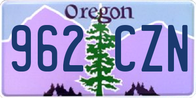 OR license plate 962CZN