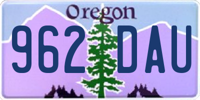 OR license plate 962DAU