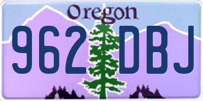 OR license plate 962DBJ