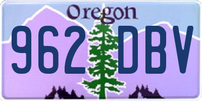OR license plate 962DBV