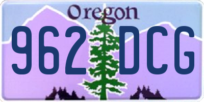 OR license plate 962DCG