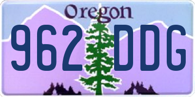 OR license plate 962DDG