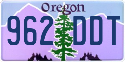 OR license plate 962DDT