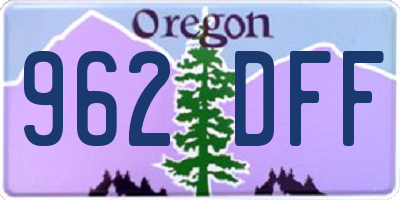 OR license plate 962DFF
