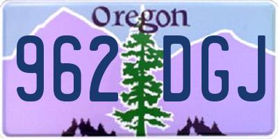 OR license plate 962DGJ