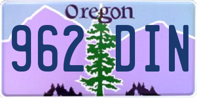 OR license plate 962DIN