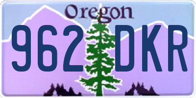 OR license plate 962DKR