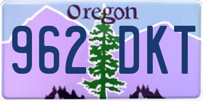 OR license plate 962DKT