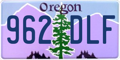 OR license plate 962DLF