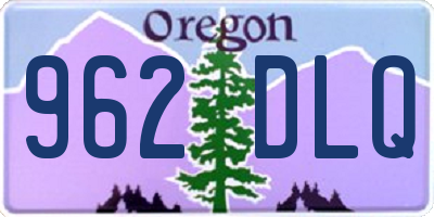 OR license plate 962DLQ