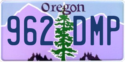 OR license plate 962DMP