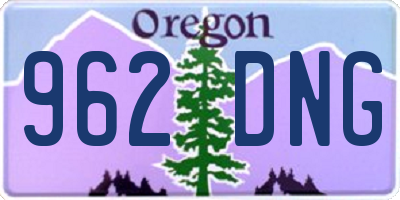 OR license plate 962DNG