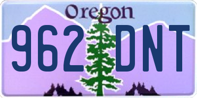 OR license plate 962DNT