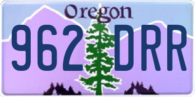 OR license plate 962DRR