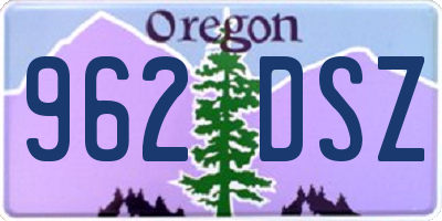 OR license plate 962DSZ