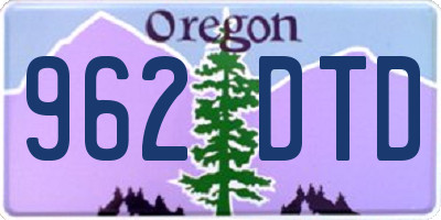 OR license plate 962DTD