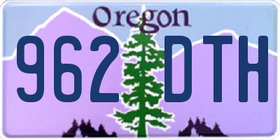 OR license plate 962DTH