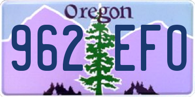 OR license plate 962EFO