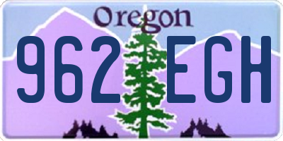OR license plate 962EGH