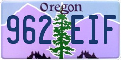 OR license plate 962EIF