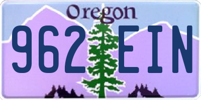 OR license plate 962EIN