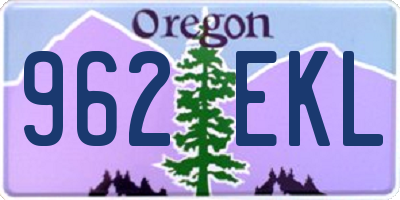 OR license plate 962EKL