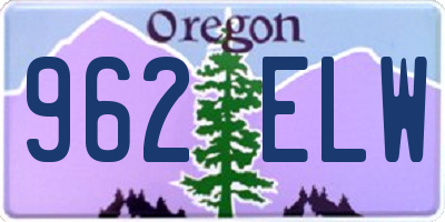 OR license plate 962ELW