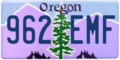 OR license plate 962EMF