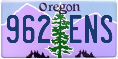 OR license plate 962ENS