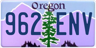 OR license plate 962ENV