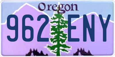 OR license plate 962ENY