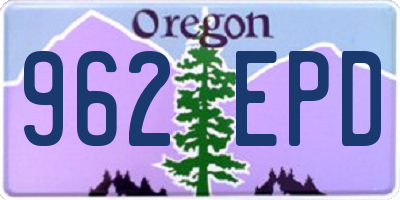 OR license plate 962EPD