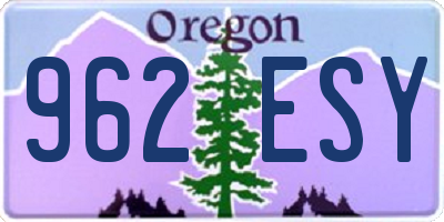 OR license plate 962ESY
