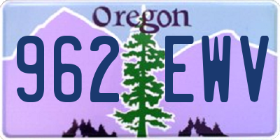 OR license plate 962EWV