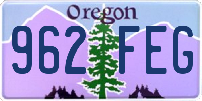 OR license plate 962FEG