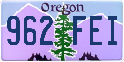 OR license plate 962FEI