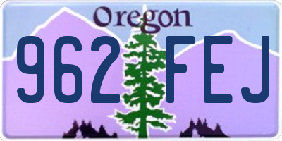 OR license plate 962FEJ