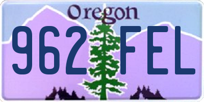 OR license plate 962FEL