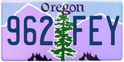 OR license plate 962FEY