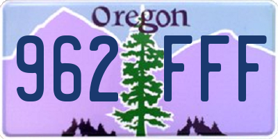 OR license plate 962FFF
