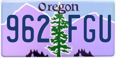 OR license plate 962FGU