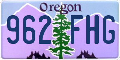 OR license plate 962FHG