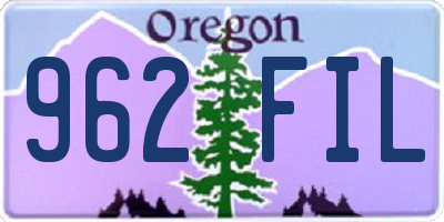 OR license plate 962FIL