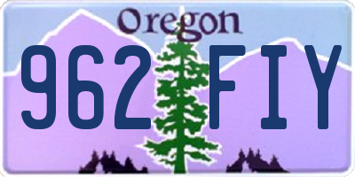 OR license plate 962FIY